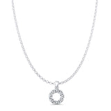 Celtic Wreath Pendant Oxidized Rolo Chain Necklace 925 Sterling Silver