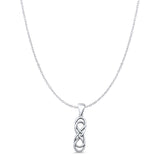  Double Infinity Pendant Necklace