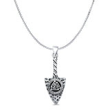 Valknut Arrowhead Pendant Necklace