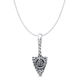  Valknut Arrowhead Pendant Necklace