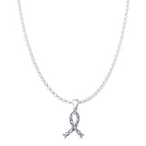  Breast Cancer Ribbon Pendant Necklace