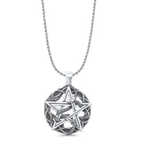  Snake & Pentagram Pendant Necklace