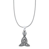 Celtic Knot Snakes Pendant Oxidized Snake Chain Necklace 925 Sterling Silver