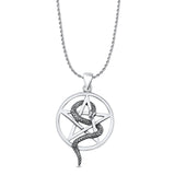  Pentagram & Snake Pendant Necklace