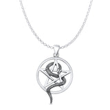  Pentagram & Snake Pendant Necklace