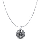  Sun, Moon & Snake Pendant Necklace