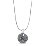  Sun, Moon & Snake Pendant Necklace
