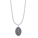  Snake & Moon Pendant Necklace
