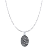  Snake & Moon Pendant Necklace