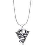  Skull & Snake Pendant Necklace