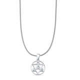 Celtic Merkabah Pendant Oxidized Snake Chain Necklace 925 Sterling Silver
