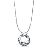 Sea, Sand, Sun & Star Charm Pendant Rope Chain Necklace Oxidized 925 Sterling Silver