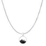  Mountain Silhoutte Pendant Necklace