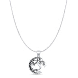  Celtic Moon & Tree Pendant Necklace