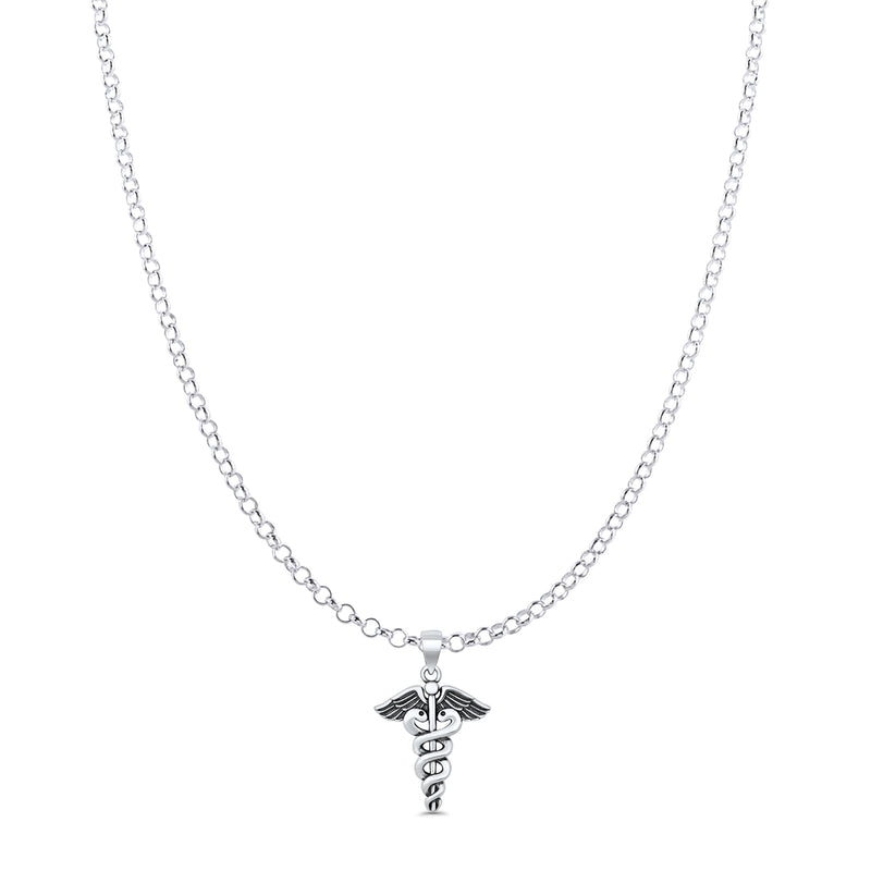  Caduceus Pendant Necklace