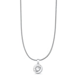 Sun & Moon Pendant Snake Chain Necklace Oxidized 925 Sterling Silver