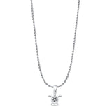  Turtle & Flower Pendant Necklace