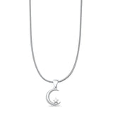  Crescent Moon & Star Pendant Necklace