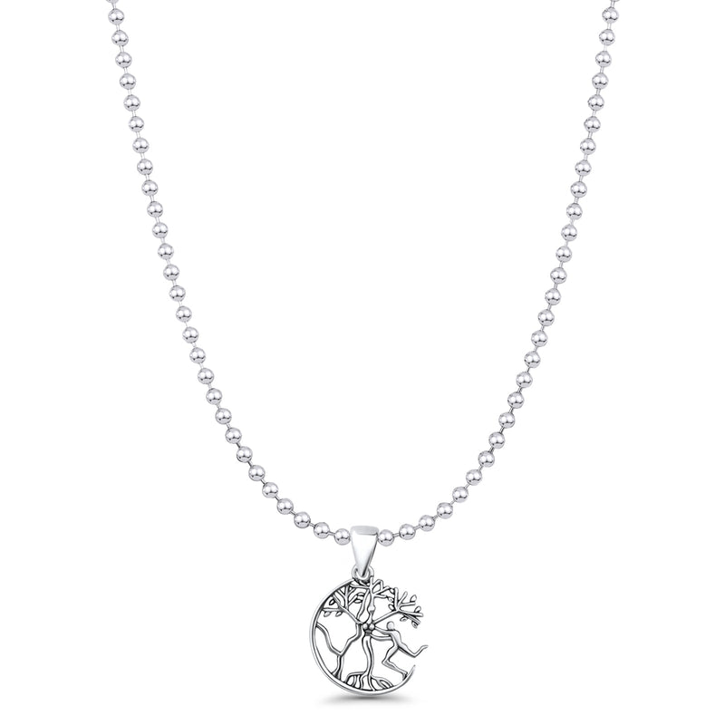  Tree & Man Pendant Necklace