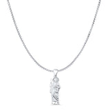 Jesus Shepherd Pendant Box Chain Necklace 925 Sterling Silver