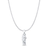 Jesus Shepherd Pendant Bead Chain Necklace 925 Sterling Silver