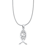  Jesus Fish Pendant Necklace