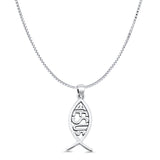  Jesus Fish Pendant Necklace