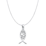  Jesus Fish Pendant Necklace
