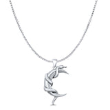  Moon & Snake Pendant Necklace