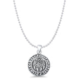  Aztec Bear Paw Runes Pendant Necklace