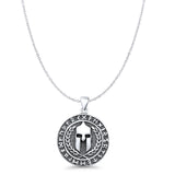  Spartan Warrior Pendant Necklace