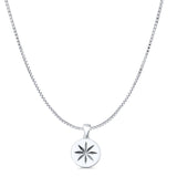 Star Pendant Oxidized Box Chain Necklace 925 Sterling Silver