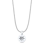 Star Pendant Oxidized Rope Chain Necklace 925 Sterling Silver