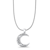 Celtic Moon Pendant Necklace