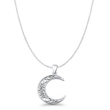 Celtic Moon Pendant Necklace