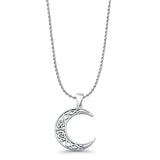Celtic Moon Pendant Necklace