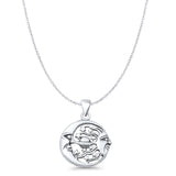 Sun Moon & Stars Pendant Necklace