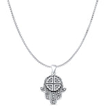 Hand Of Hamsa Pendant Necklace