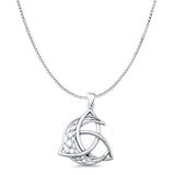 Triquetra & Celtic Moon Pendant Necklace