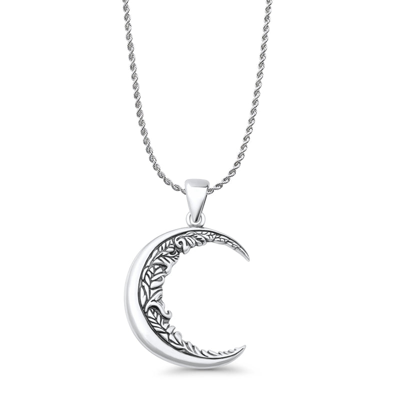 Moon & Vines Pendant Necklace