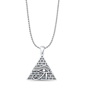 Eye of Horus & Pyramid Pendant Necklace