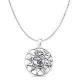 Sun Moon & Stars Pendant Necklace