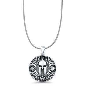 Viking Helmet Pendant Necklace