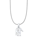Hand & Spiral Pendant Necklace