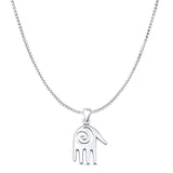 Hand & Spiral Pendant Necklace