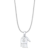 Hand & Spiral Pendant Necklace
