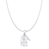 Hand & Spiral Pendant Necklace