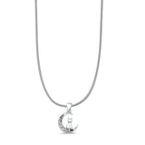 Cat & Moon Pendant Necklace