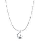 Cat & Moon Pendant Necklace