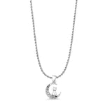 Cat & Moon Pendant Necklace